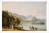 An Italian Harbour with a Genoese Chebec at Anchor by John Thomas Serres
