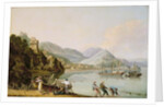 An Italian Harbour with a Genoese Chebec at Anchor by John Thomas Serres