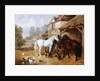 Horses in a Farmyard by John Frederick Herring Snr