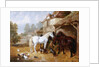 Horses in a Farmyard by John Frederick Herring Snr