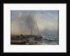 Seascape with Boats and Figures by Jock Wilson