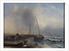Seascape with Boats and Figures by Jock Wilson