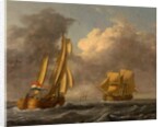 Dutch Galliots off the Coast by John Wilson (attr. to) Carmichael