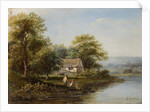 View of the Tyne - Two Anglers by F. Jackson