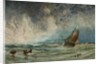 Seascape with Ship by Charles George