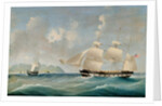 Seascape, 1850 by I. Tudgay