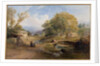Landscape, Bridge and Figures by Thomas Miles (attr. to) Richardson