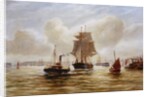Steam Tug Towing a Ship at the Mouth of the Tyne by Bernard Benedict Hemy