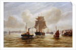 Steam Tug Towing a Ship at the Mouth of the Tyne by Bernard Benedict Hemy