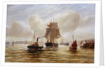 Steam Tug Towing a Ship at the Mouth of the Tyne by Bernard Benedict Hemy