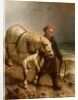 Man with Horse and Lantern by School English