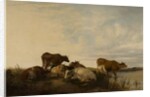 Landscape with Cattle in Marshland by Thomas Sidney (after) Cooper