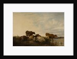 Landscape with Cattle in Marshland by Thomas Sidney (after) Cooper