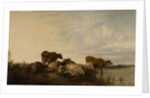 Landscape with Cattle in Marshland by Thomas Sidney (after) Cooper