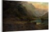 Highland Loch with Stag by Thomas Henry Gibb