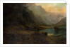 Highland Loch with Stag by Thomas Henry Gibb