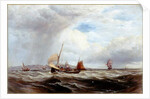 Ships and Fishing Boats in Rough Seas by Robert F. Watson