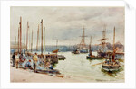 Fishing Harbour, North Shields, 1901 by Robert Jobling