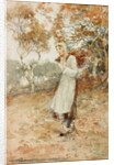 Girl Carrying a Bundle of Sticks by Victor Noble Rainbird