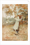 Girl Carrying a Bundle of Sticks by Victor Noble Rainbird