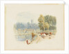 River Scene with Church by Myles Birket Foster