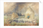 The Storm, Shepherd Sheltering by a Haystack by Captain William Brock