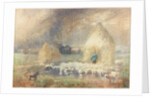 The Storm, Shepherd Sheltering by a Haystack by Captain William Brock