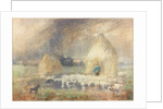 The Storm, Shepherd Sheltering by a Haystack by Captain William Brock