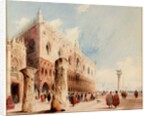 Scene in Venice, Ducal Palace by Richard Parkes (after) Bonington