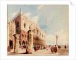 Scene in Venice, Ducal Palace by Richard Parkes (after) Bonington