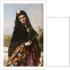Spanish Lady with a Fan by John-Bagnold Burgess