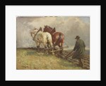 Ploughing, c.1900-19 by John Atkinson