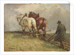 Ploughing, c.1900-19 by John Atkinson