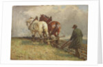 Ploughing, c.1900-19 by John Atkinson