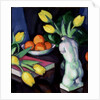 Yellow Tulips and Statuette by Samuel John Peploe