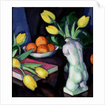 Yellow Tulips and Statuette by Samuel John Peploe