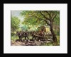 Two Horses and a Caravan by John Falconar Slater