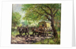 Two Horses and a Caravan by John Falconar Slater