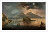Naples at Night with Vesuvius Erupting by Pietro Antoniani