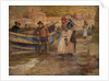 Harbour Scene with Fishermen by Robert Jobling