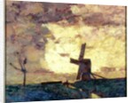 Windmill and Dyke by William Kiddier