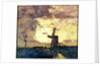 Windmill and Dyke by William Kiddier