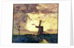 Windmill and Dyke by William Kiddier