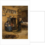 Interior, Woman Reading to Old Man, 1889 by Frank Stanley Ogilvie