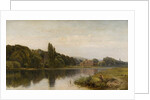 Summertime on the Thames, Bisham Church and Abbey, c.1875 by John Surtees