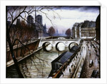 Notre Dame de Paris from Quai des Grands Augustins by Christopher Richard Wynne Nevinson