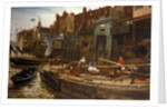 London River - The Limehouse Barge-Builders, 1877 by Charles Napier Hemy