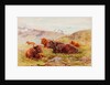 Highland Landscape with Cattle by John Isaac Richardson
