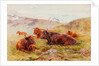 Highland Landscape with Cattle by John Isaac Richardson