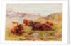 Highland Landscape with Cattle by John Isaac Richardson